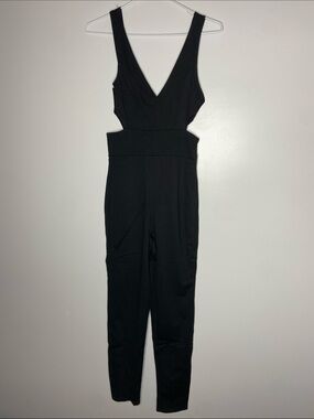 Rolla Coster Black Deep V-Waist Jumpsuit